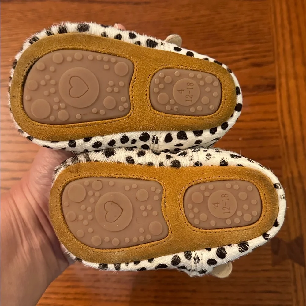 Spotted Fur Baby Shoes size 4 12-18mths